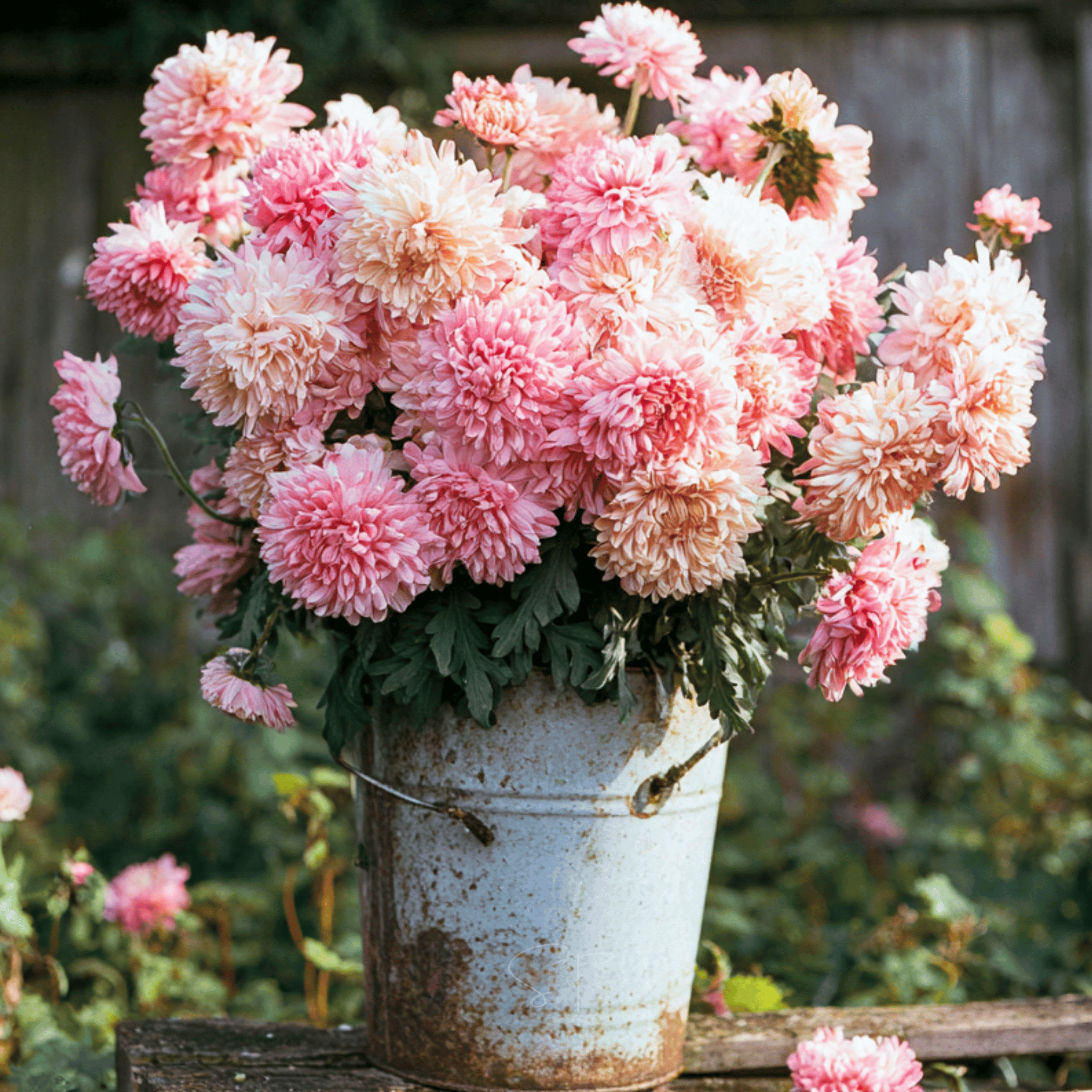 Apricot Paeony Duchess Aster – 50 Seeds seed packet from Seed Therapy – American - grown, heirloom seeds