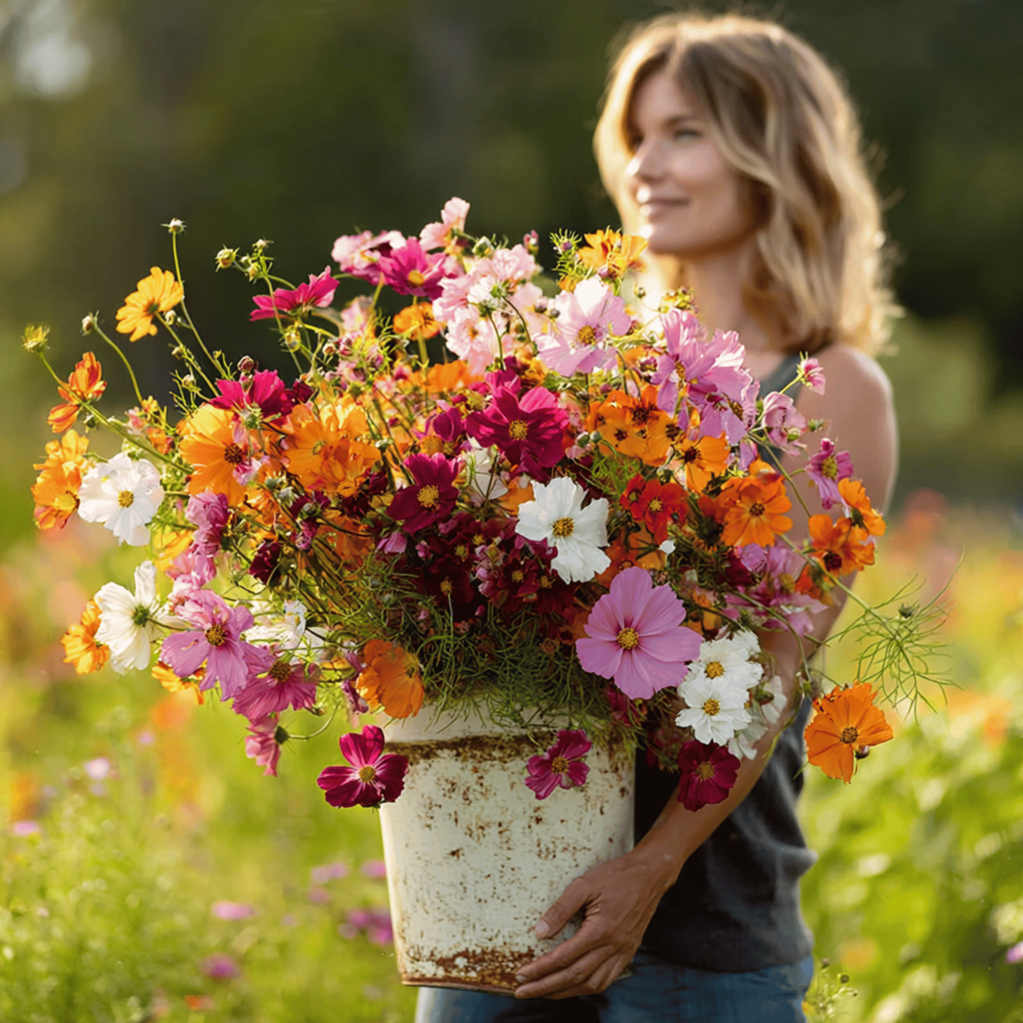 Crazy for Cosmos Seed Mix – 100 Seeds seed packet from Seed Therapy – American - grown, heirloom seeds