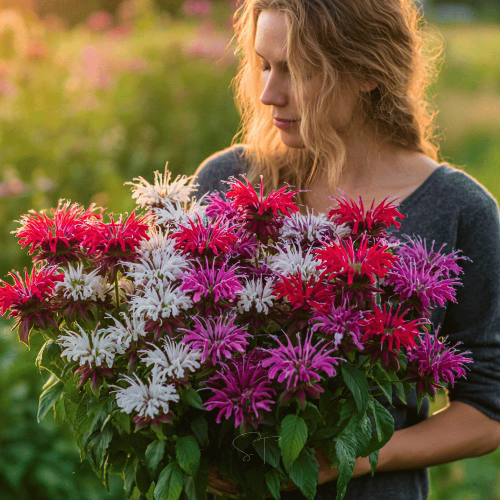 Monarda Bee Balm Mix – 20 Seeds seed packet from Seed Therapy – American - grown, heirloom seeds
