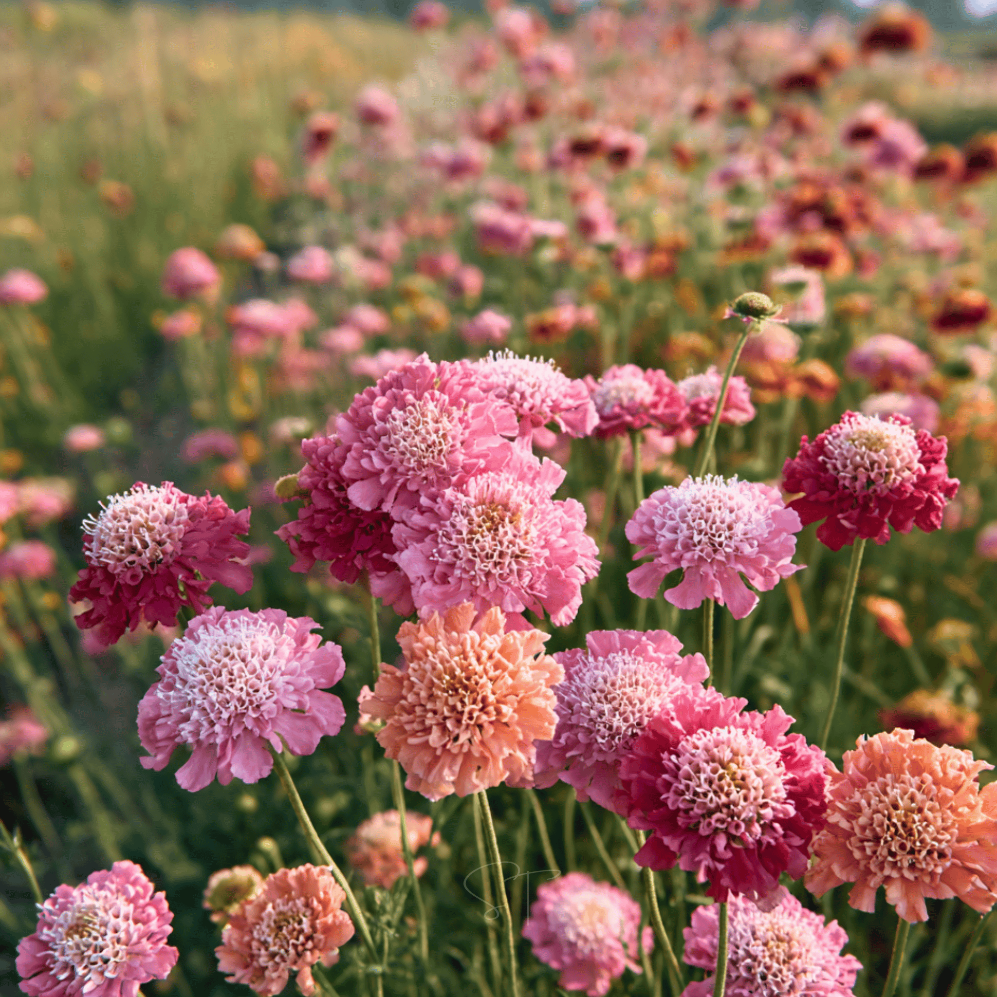 Salmon Queen Scabiosa - 30 Seeds seed packet from Seed Therapy – American - grown, heirloom seeds