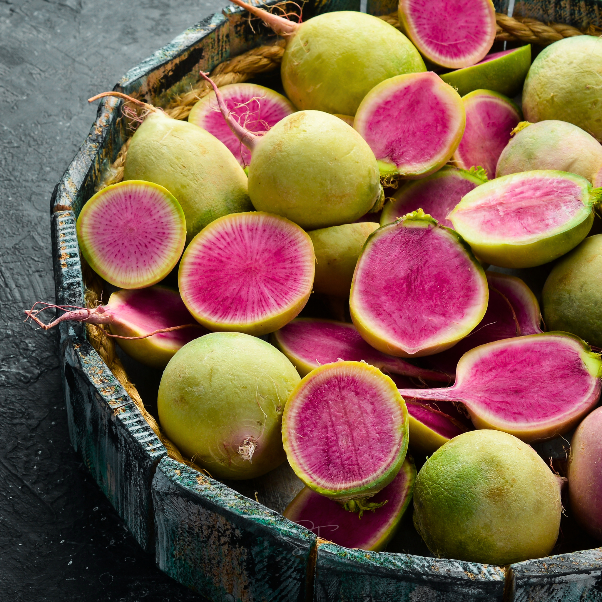 Watermelon Radish – 50 Seeds seed packet from Seed Therapy – American - grown, heirloom seeds