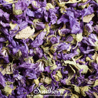 Hollyhock, French (Malva sylvestris Mauritiana) - 25 Seeds seed packet from Seed Therapy – American - grown, heirloom seeds