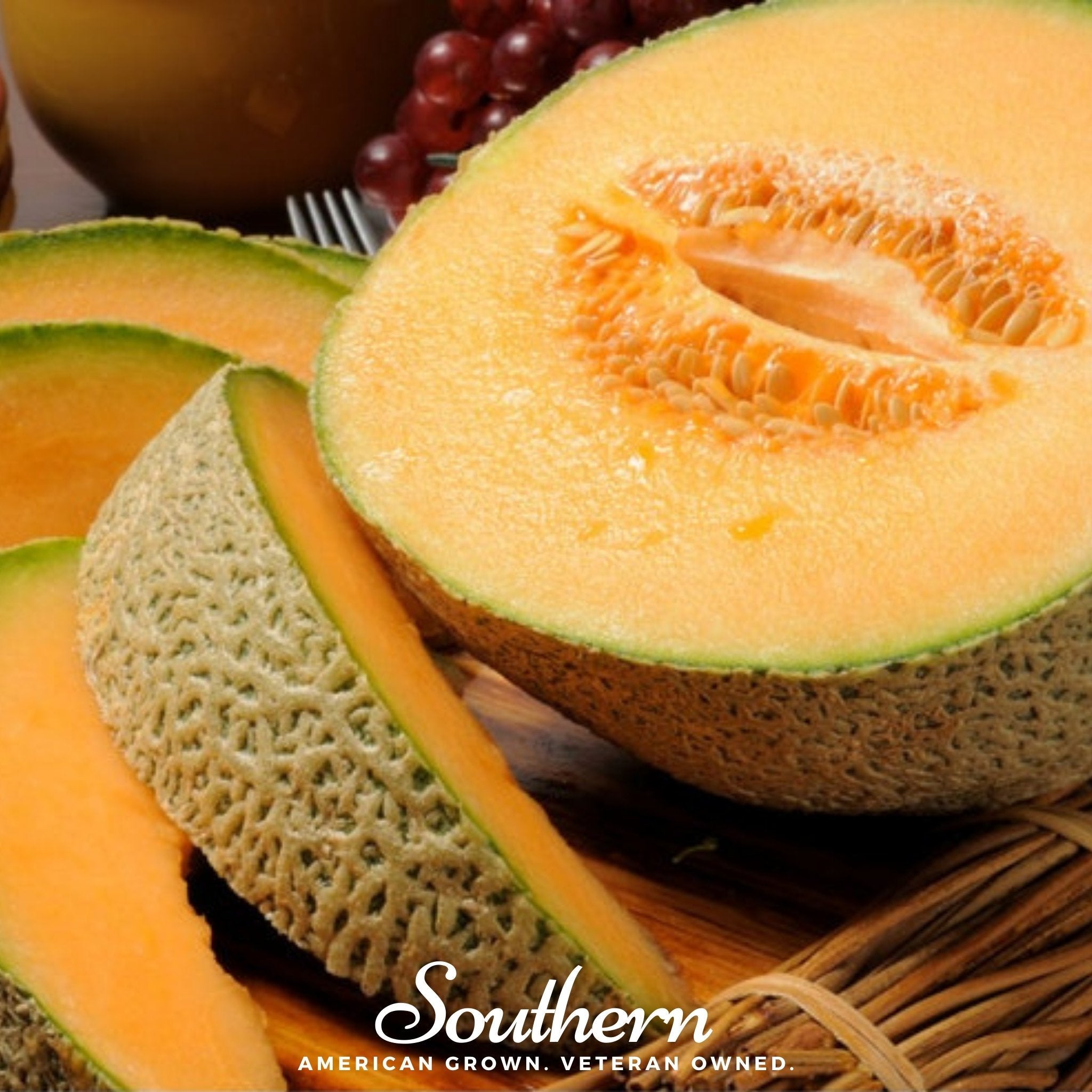 Melon, Planter's Jumbo (Cucumis melo) - 50 Seeds seed packet from Seed Therapy – American - grown, heirloom seeds