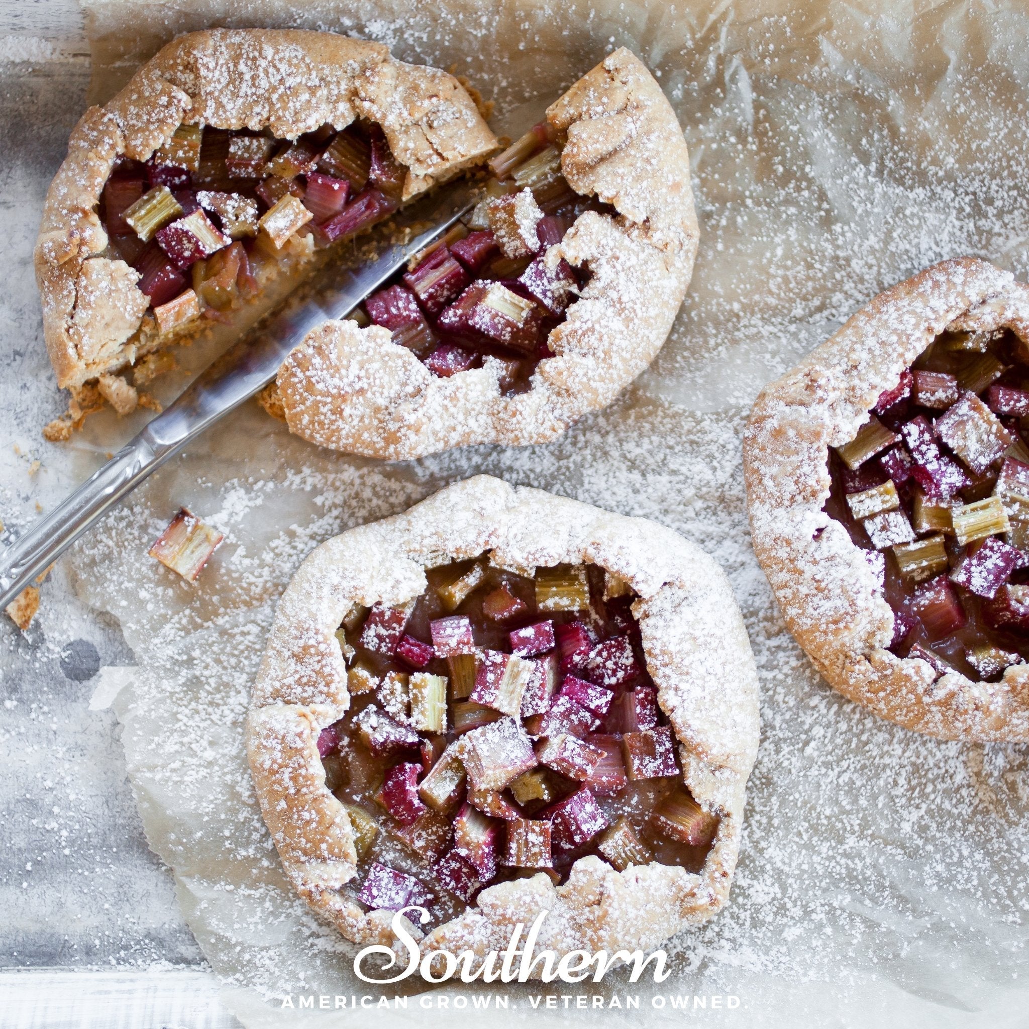 Rhubarb, Glaskins Perpetual (Rheum rhabarbarum) - 50 Seeds seed packet from Seed Therapy – American - grown, heirloom seeds