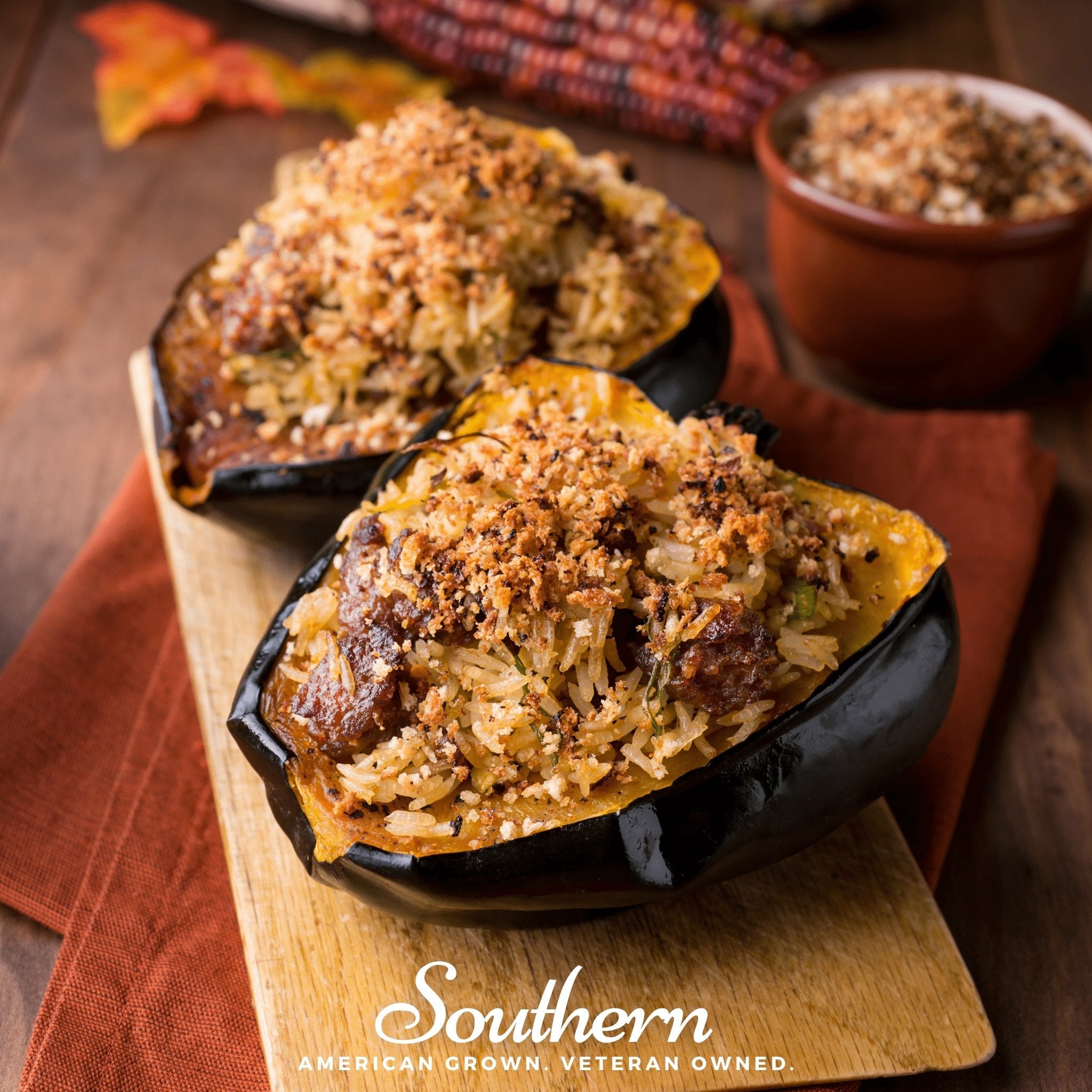 Squash, Winter, Table King Acorn (Cucurbita pepo) - 20 Seeds seed packet from Seed Therapy – American - grown, heirloom seeds