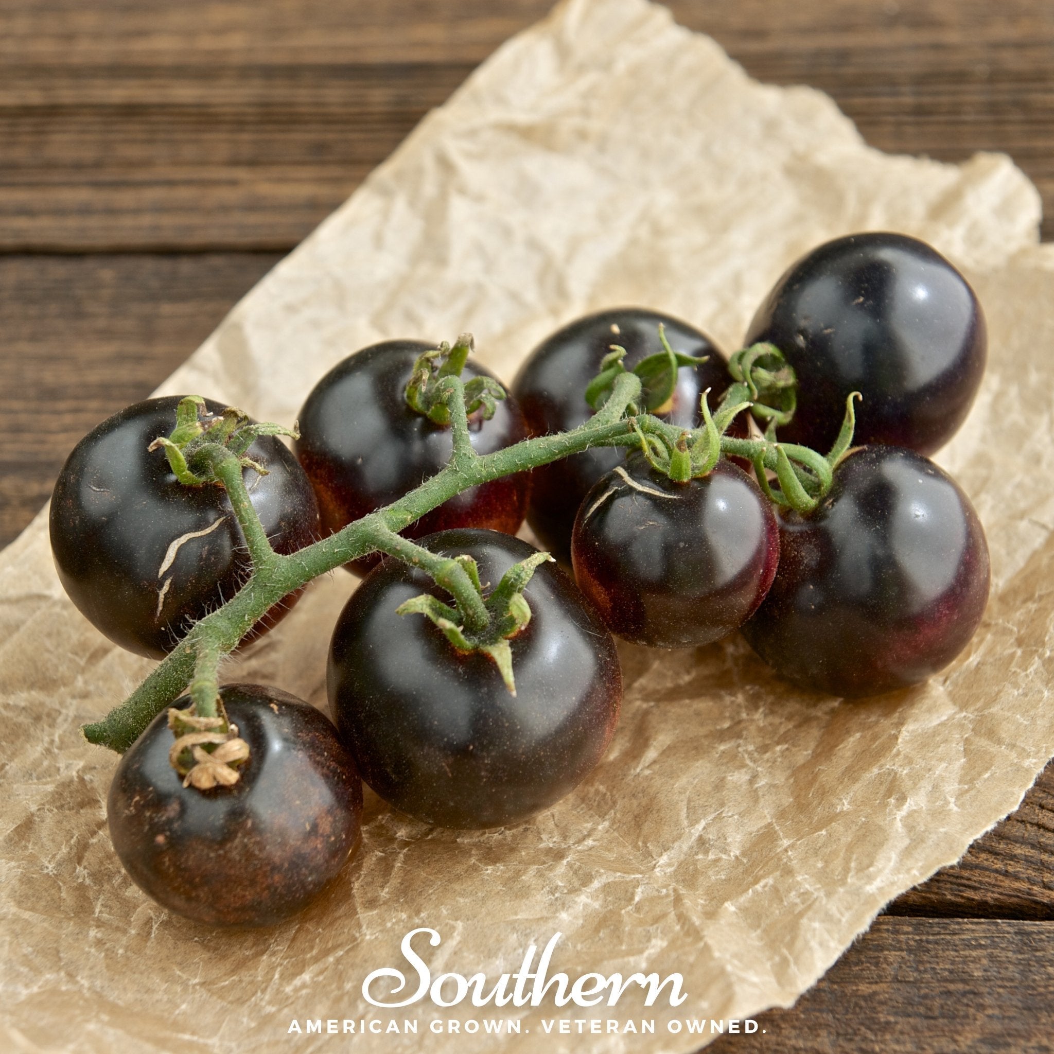 Tomato, Black Cherry (Solanum lycopersicum) - 20 Seeds seed packet from Seed Therapy – American - grown, heirloom seeds