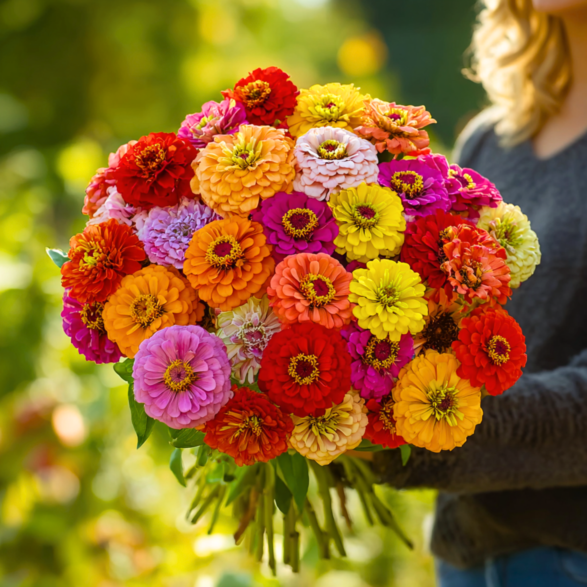 Zinnia, California Giants (Zinnia elegans) - 100 seeds - Seed