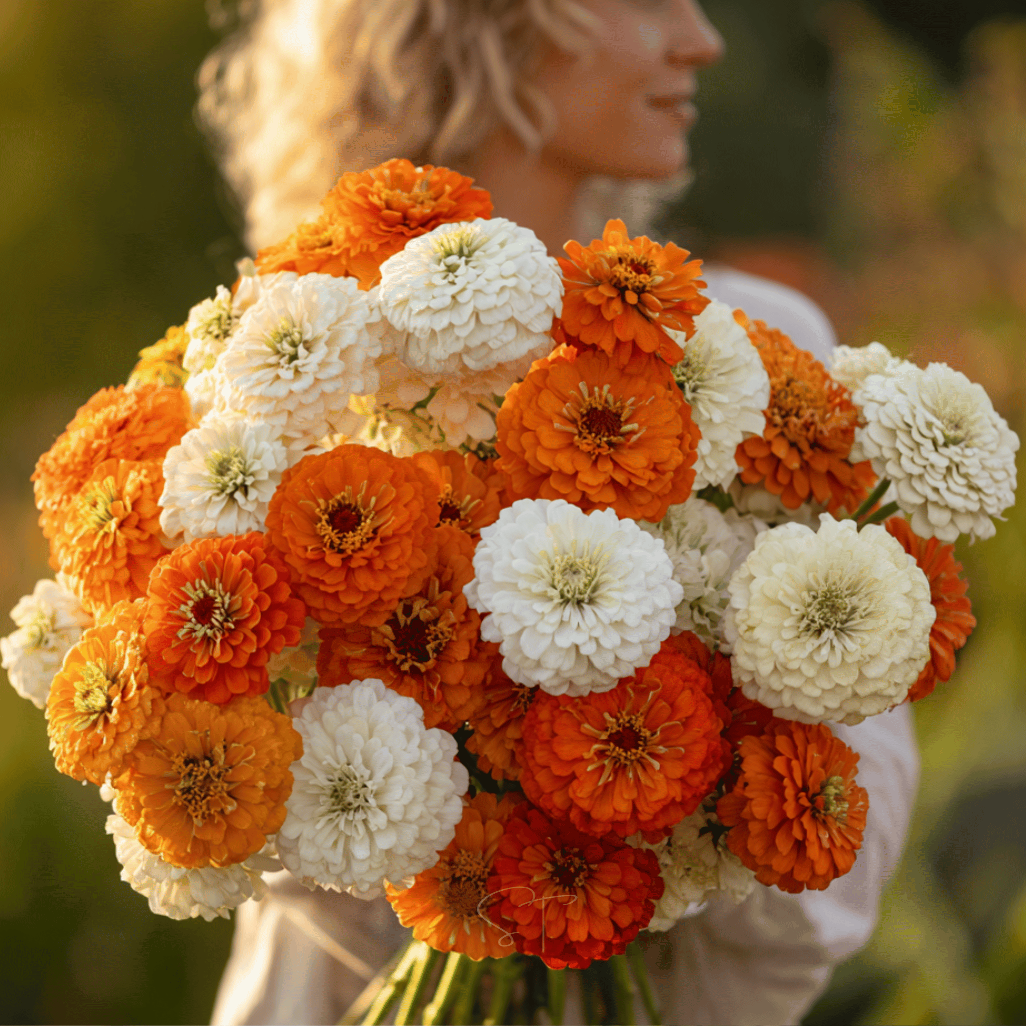 silk flower seeds Creamsicle Zinnia – 100 Seeds