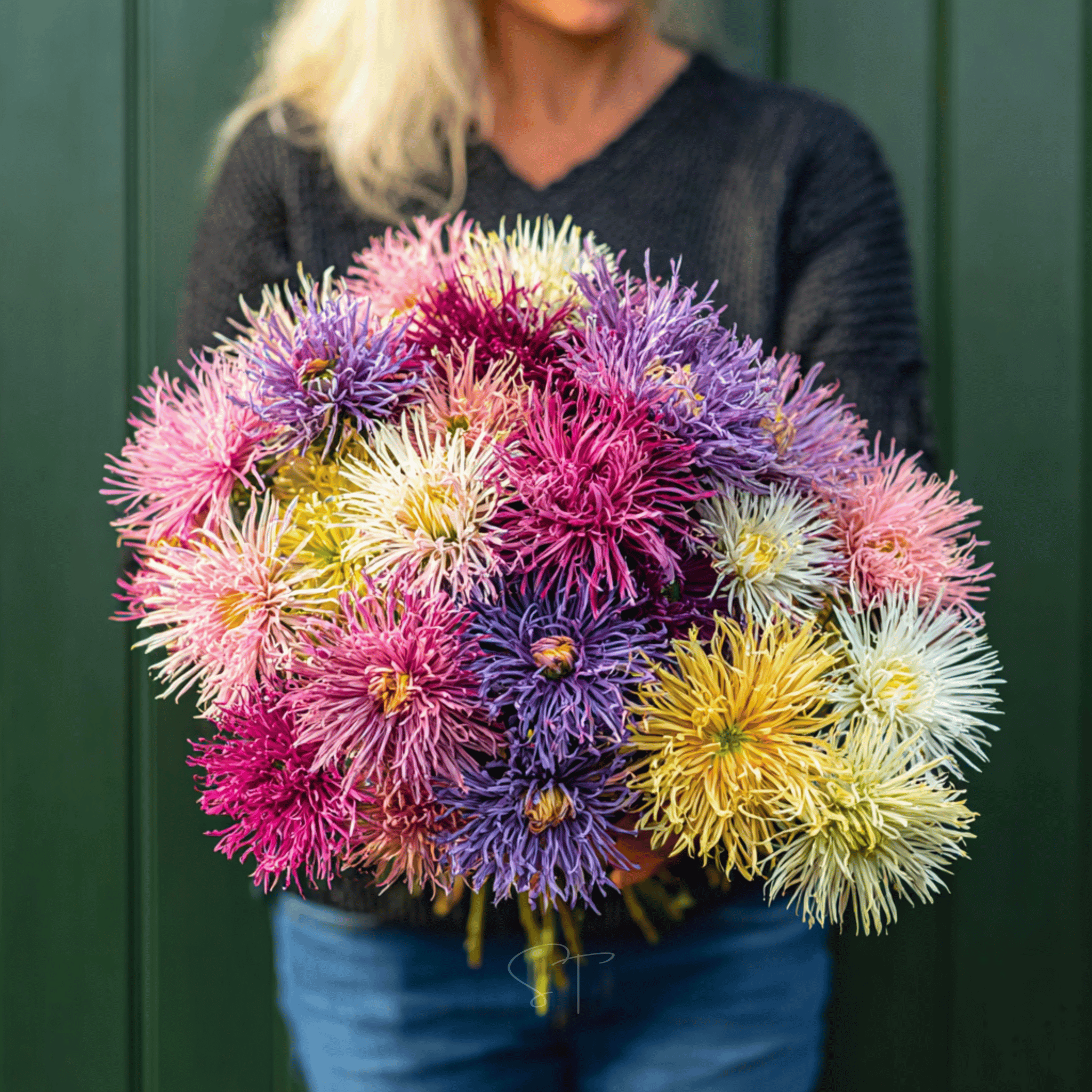 Needle Mix Aster – 50 Seeds seed packet from Seed Therapy – American - grown, heirloom seeds