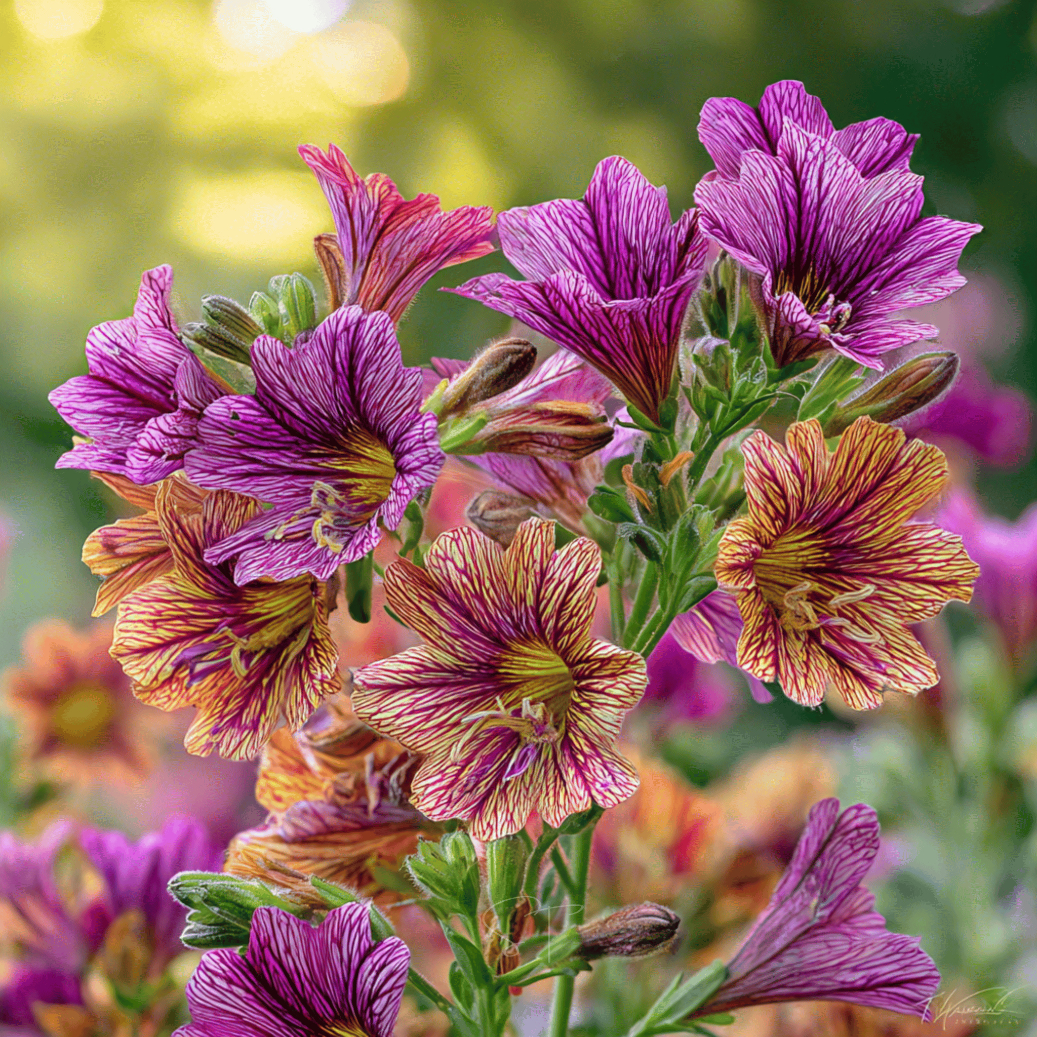 Painted Tongue Seeds – Superbissima Mix – 250 Seeds seed packet from Seed Therapy – American - grown, heirloom seeds