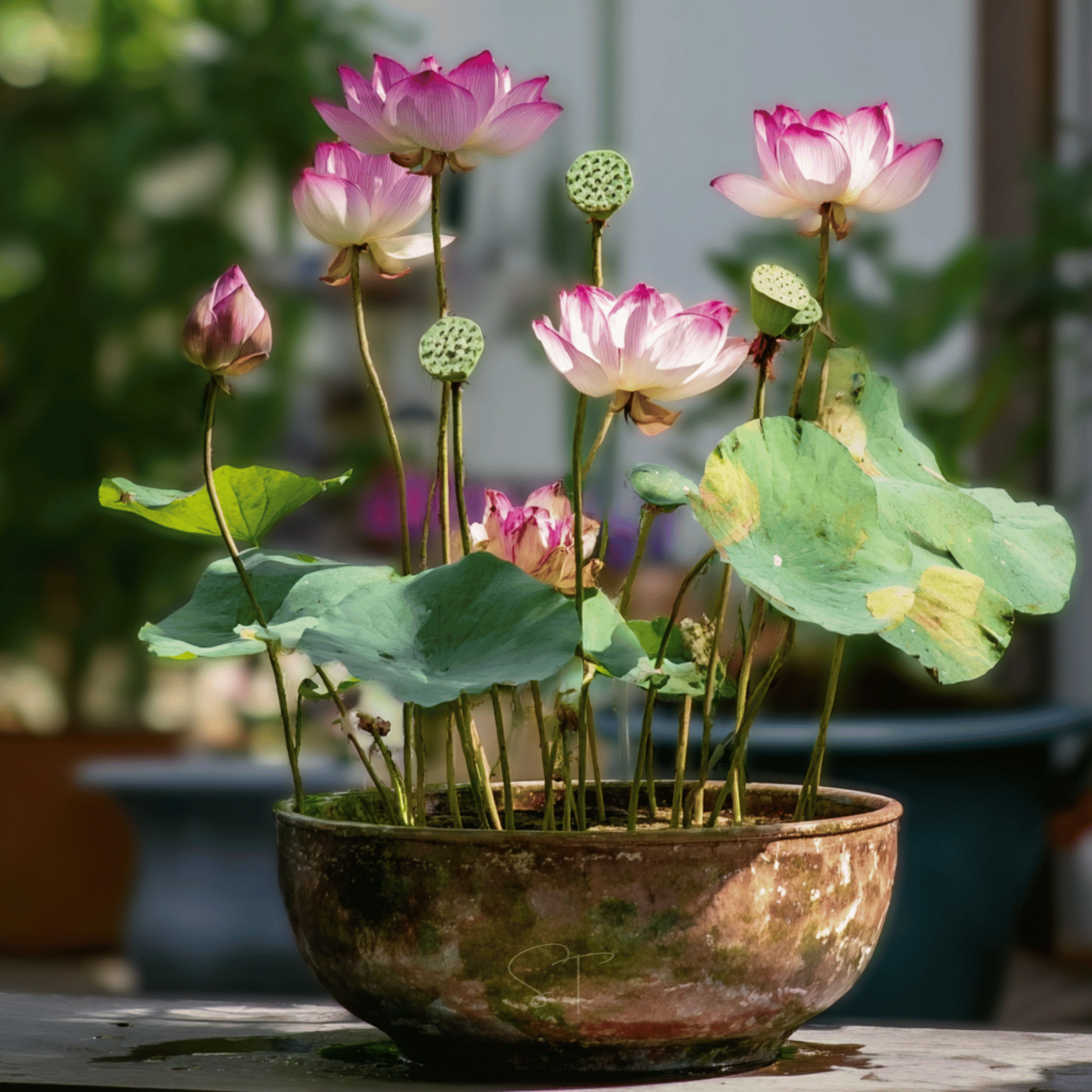 lotus plant pot Sacred Lotus (Bonsai)