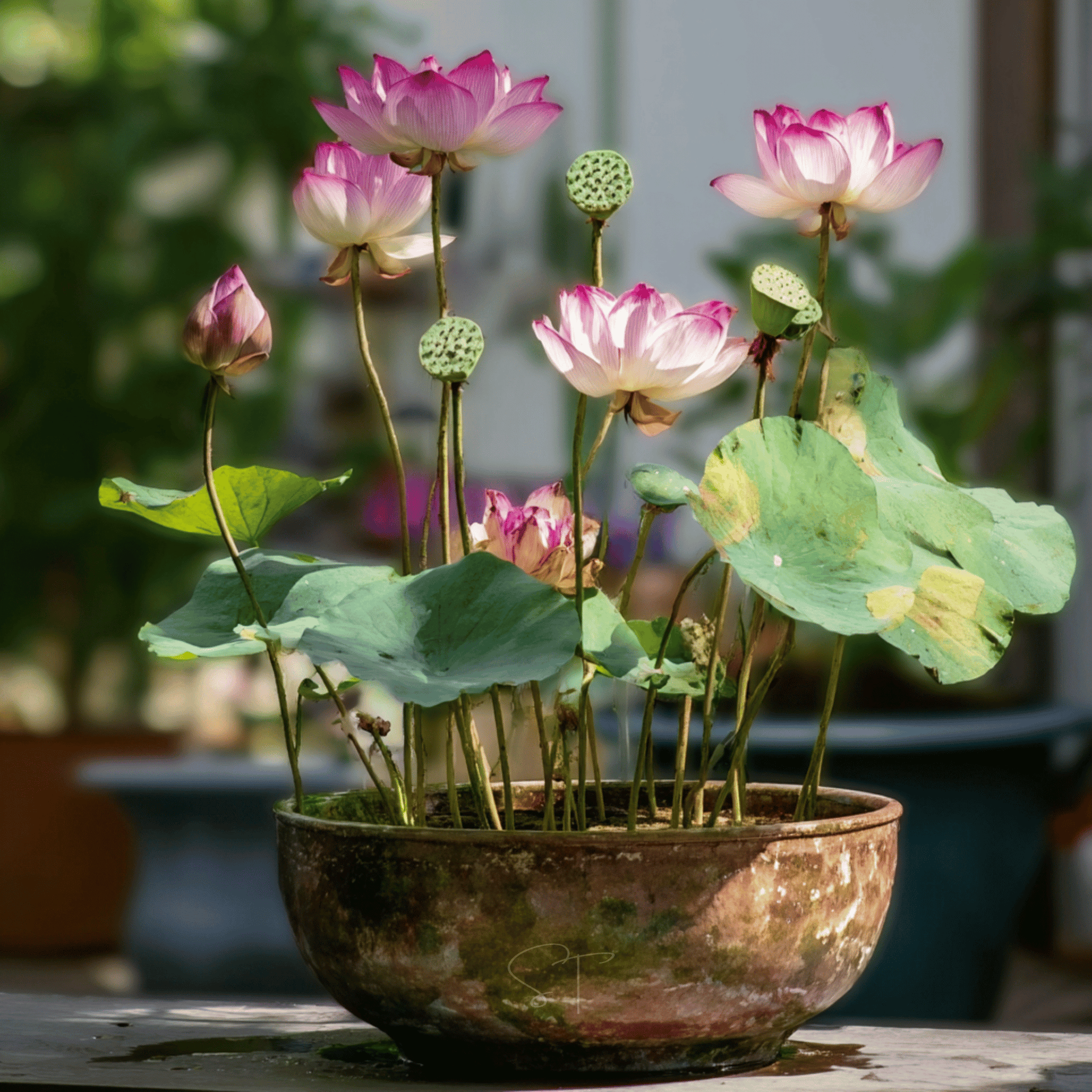lotus flower with seeds Sacred Lotus (Nelumbo nucifera) - 5 Seeds