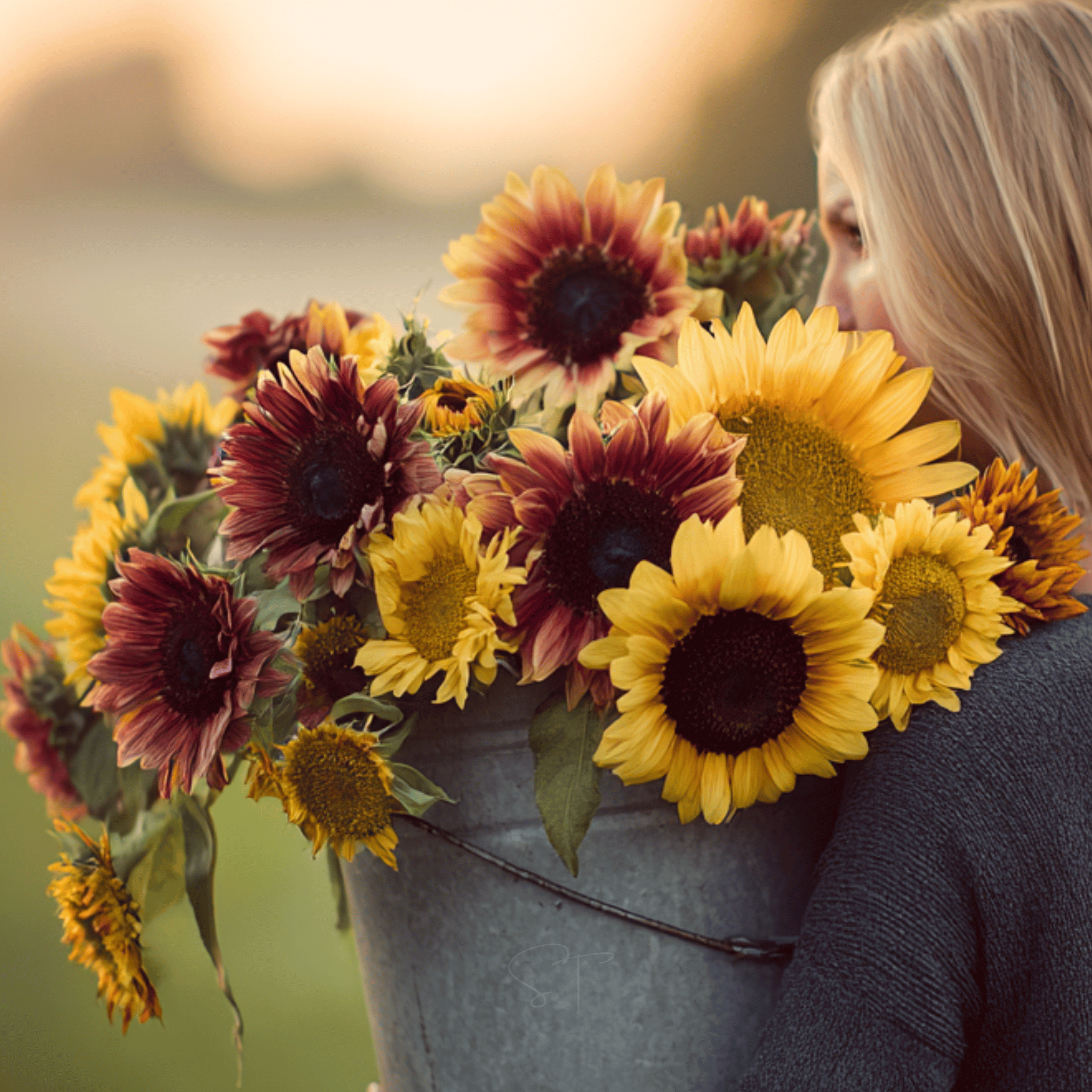 Sunny Sunflower Mix – 25 Seeds seed packet from Seed Therapy – American - grown, heirloom seeds