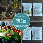 Survival Garden Combo – 40 Vegetable & 40 Medicinal Herb Varieties seed packet from Seed Therapy – American - grown, heirloom seeds