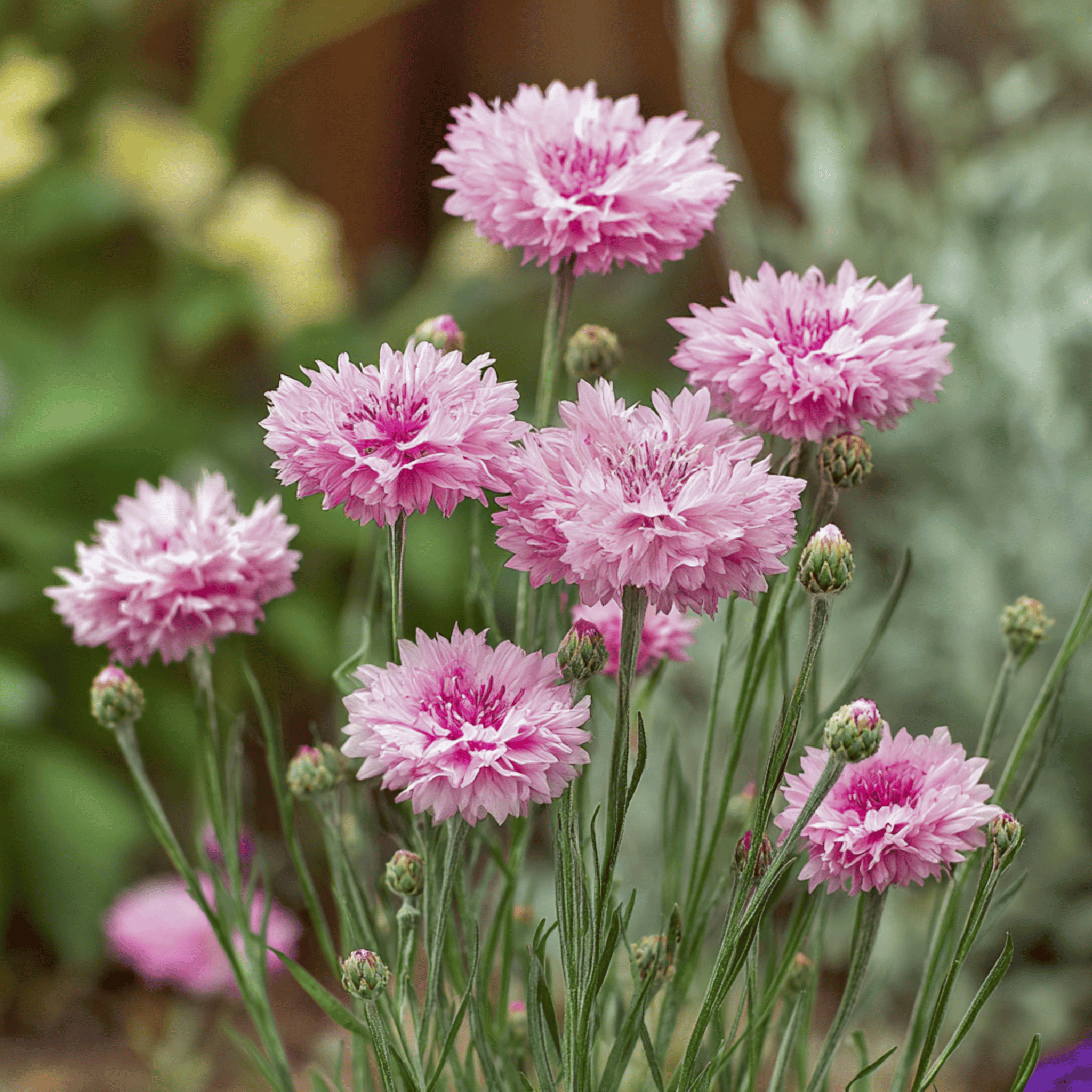 Tall Pink Cornflower - 100 Seeds seed packet from Seed Therapy – American - grown, heirloom seeds