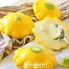 Squash, Scallop Yellow Bush - Summer (Cucurbita pepo) - 25 seeds | Seed Therapy – Heirloom Garden Seeds